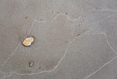 Closeup of a sandy beach